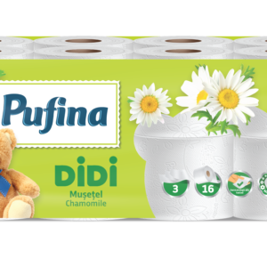 Pufina DIDI Chamomile Toalettpapír - 3 réteg, 16 tekercs