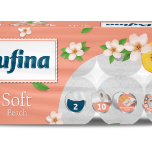 Pufina Soft Peach Toalettpapír - 2 réteg, 10 tekercs