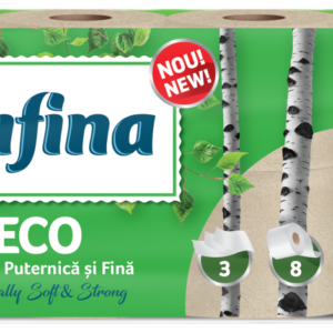 Pufina Eco Toalettpapír - 3 réteg, 8 tekercs
