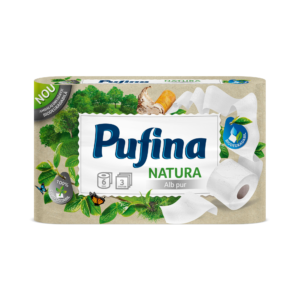 Pufina Natura Pure White Toalettpapír - 3 réteg, 6 tekercs